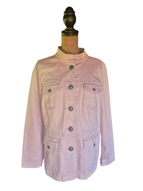 Talbots Light Pink Utility Jacket with Button Front